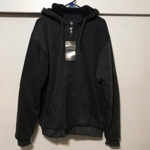 NWT Super nova XL fuzzy zip front mens jacket